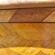 Louis XV style commode, inlaid with rosewood, marble top.