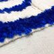 Azilal Moroccan Berber rug with majorelle blue patterns 2.53x1.45m new
