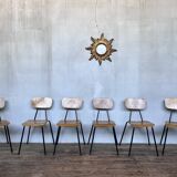 Series of 6 vintage chairs