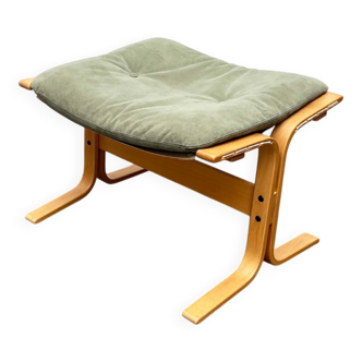 Mid-century Norwegian Siesta pouf in nubuck leather by Ingmar Relling for Westnofa, 1960s.