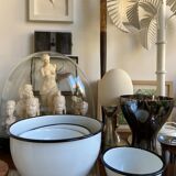 Set of 6 enamelled sheet bowls