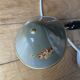 Small bedside lamp with clip, vintage painted flowers