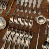 Silver-plated metal cutlery in Louis XV style