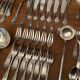 Silver-plated metal cutlery in Louis XV style