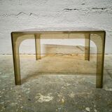 Smoked plexiglas coffee table