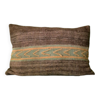 Cushion cover in old Berber blanket.