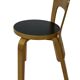 Chaise vintage modèle 65 par Alvar Aalto pour Artek (Linoléum noir)