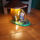 Ceramic lamp children's room, hare and tortoise