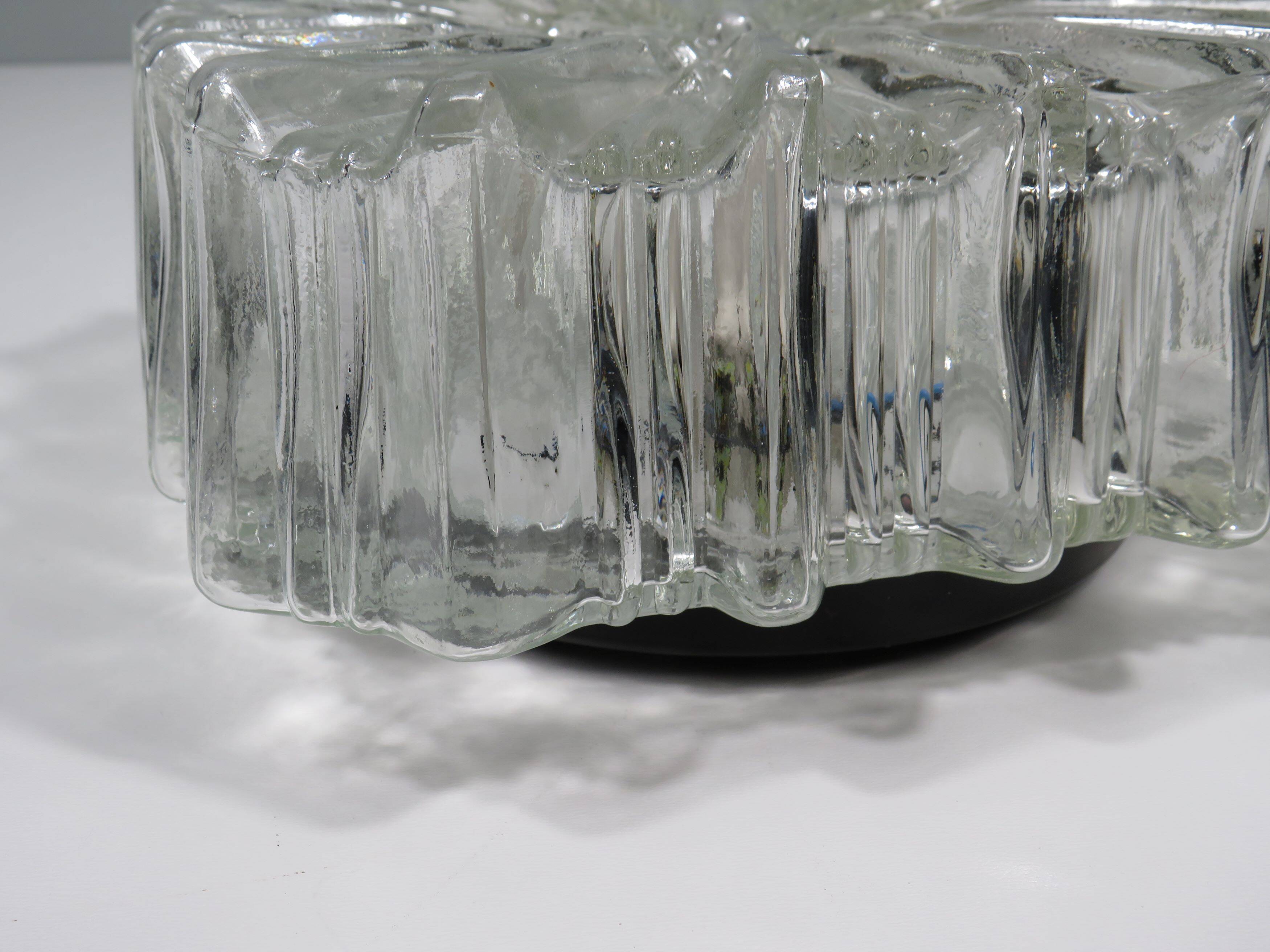 Brutalist square ceiling lamp, Germany 1970s