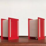 Mid-century acrylic table lamps, set of 2