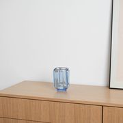 Vase en verre bleu, design danois, années 1960, fabriqué au Danemark