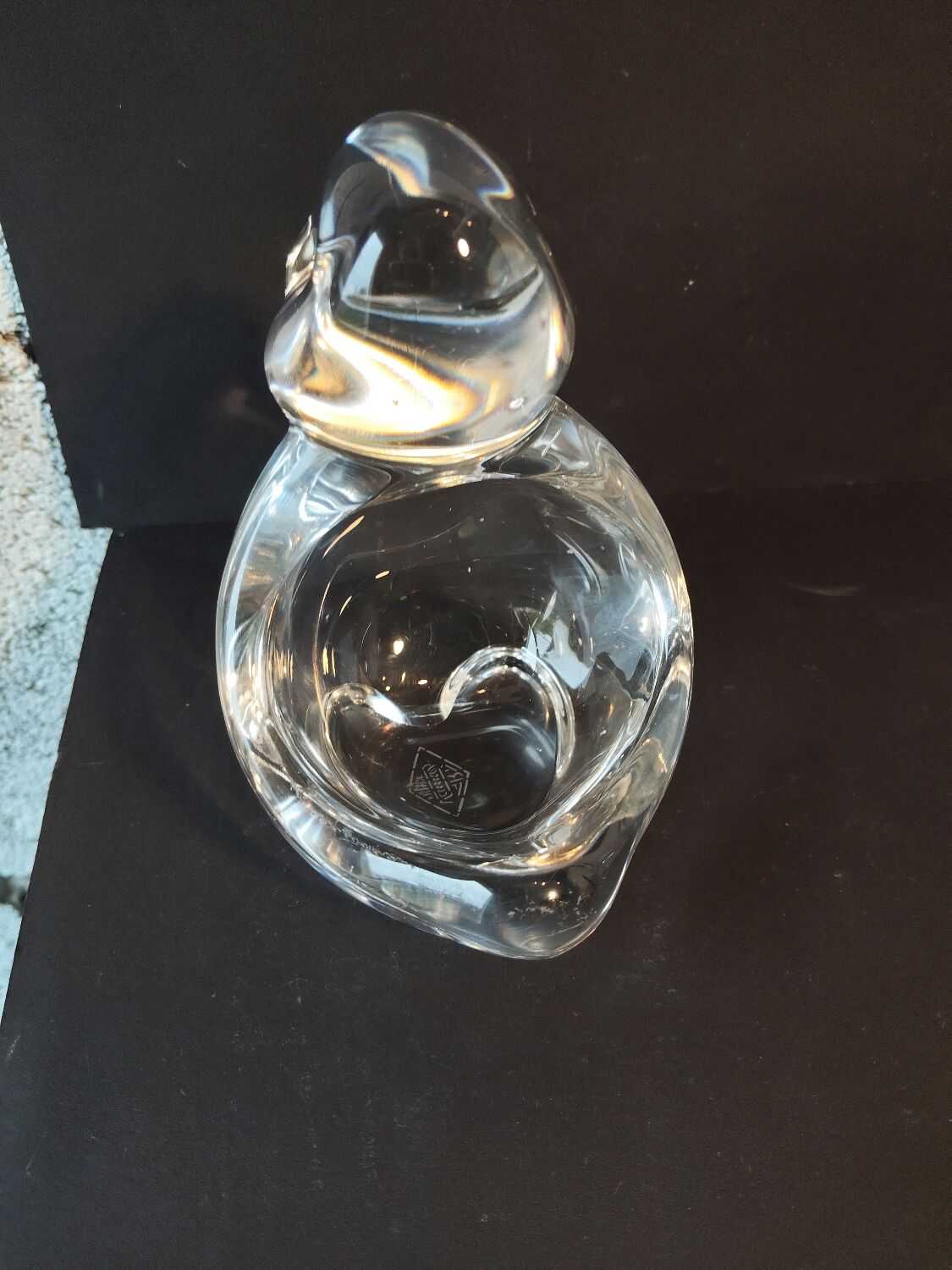 Crystal duck catchall signed – Cristal de Vannes