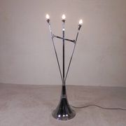 Standing chrome lamp in Art Deco style, Jules Dewaele Brussels, 1950