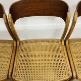 6 Baumann Bémol sled chairs in cane