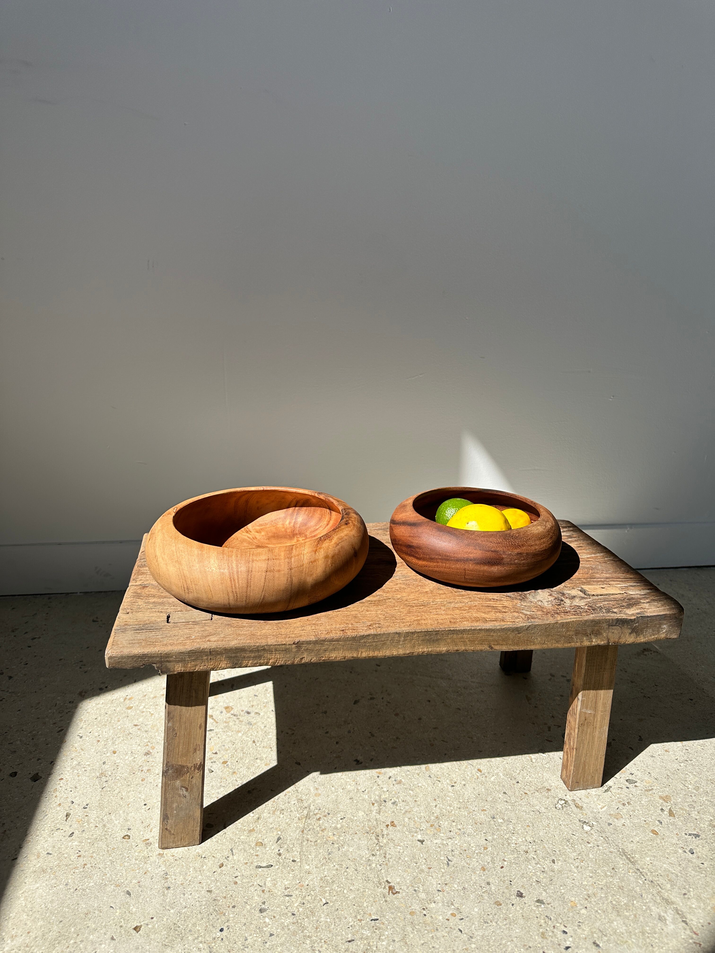 Bowl or monoxyl teak cut d:25.5