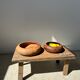 Bowl or monoxyl teak cut d:25.5