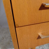 Vintage chest of drawers from the 60s in light wood