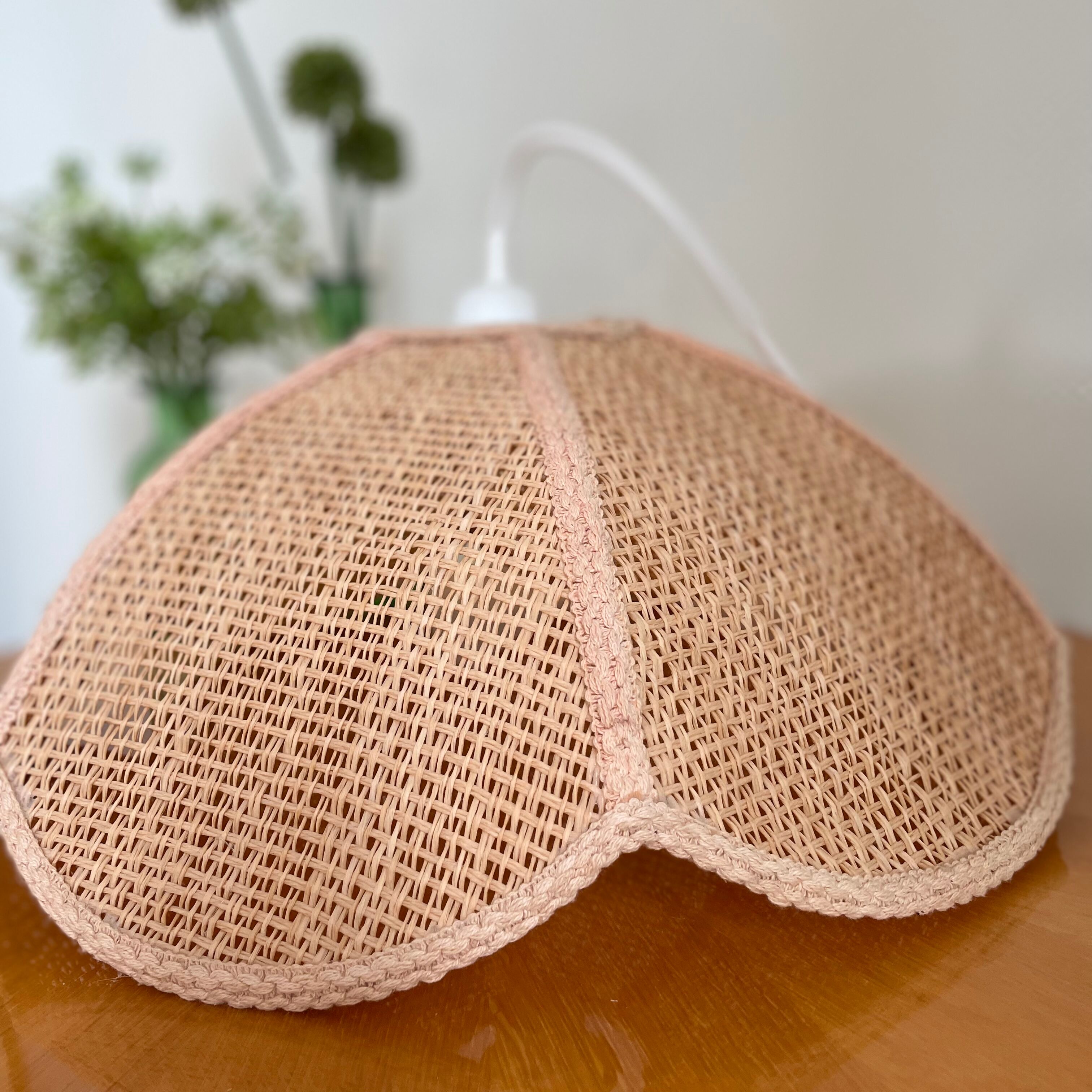 Suspension Rattan Vintage Rose Salmon