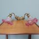 Pair of wall lights in gilded bronze, Art Nouveau