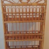 Rattan wall shelf