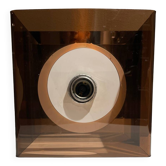 Disco smoked plexiglass wall lamp by Jacqueline Trocmé