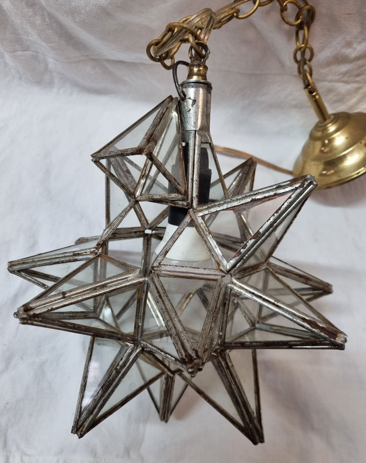 Star glass pendant lamp Steinhauer Pimpernel