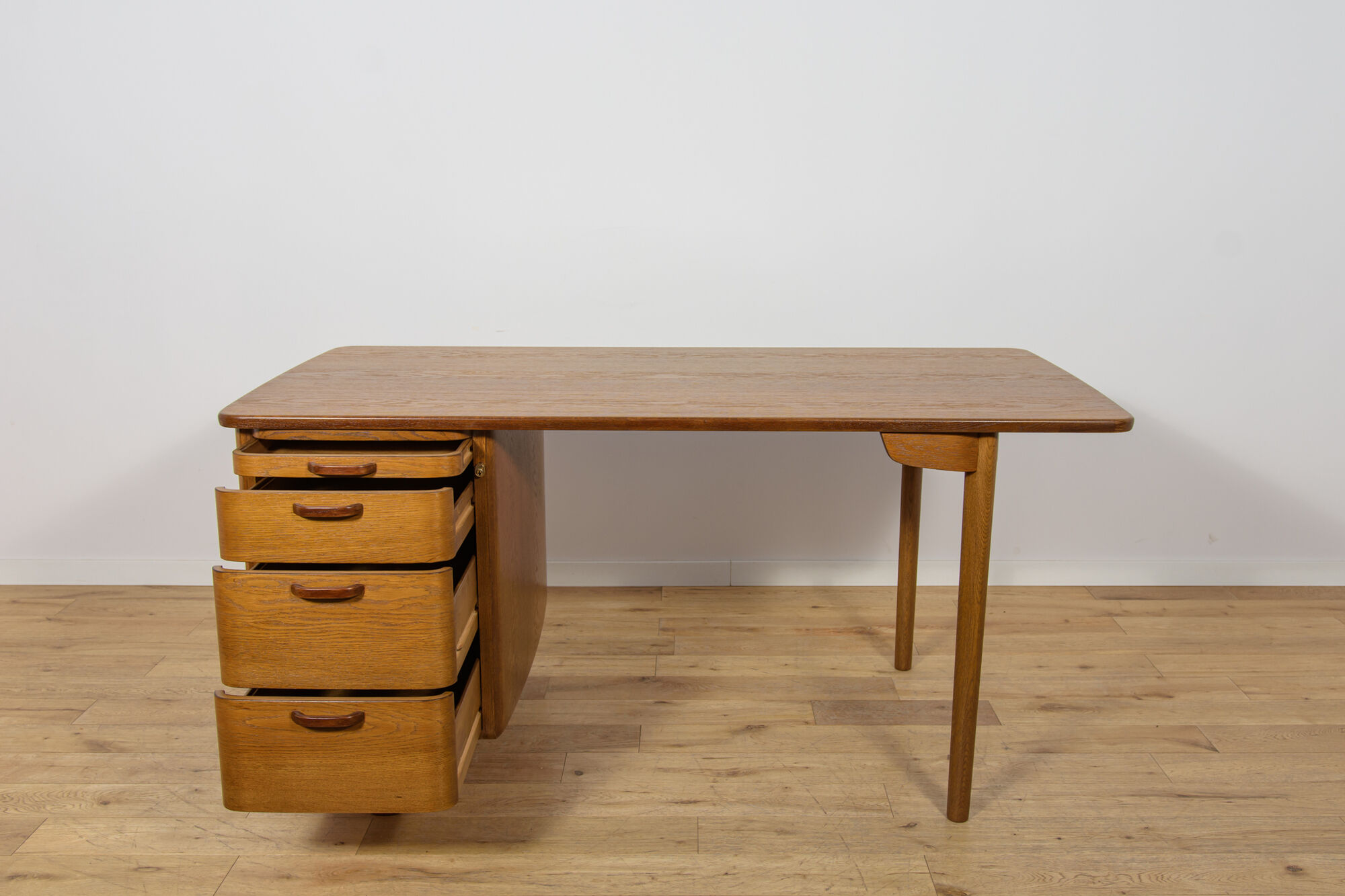 Art Deco Oak Desk by Gunnar Ericsson for Åtvidaberg / Facit AB, Sweden, 1950s