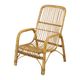 Italian rattan armchair, French Riviera style; Bohemian style side table