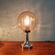 Amber Glass Table Lamp, Space Age Style, 1970s