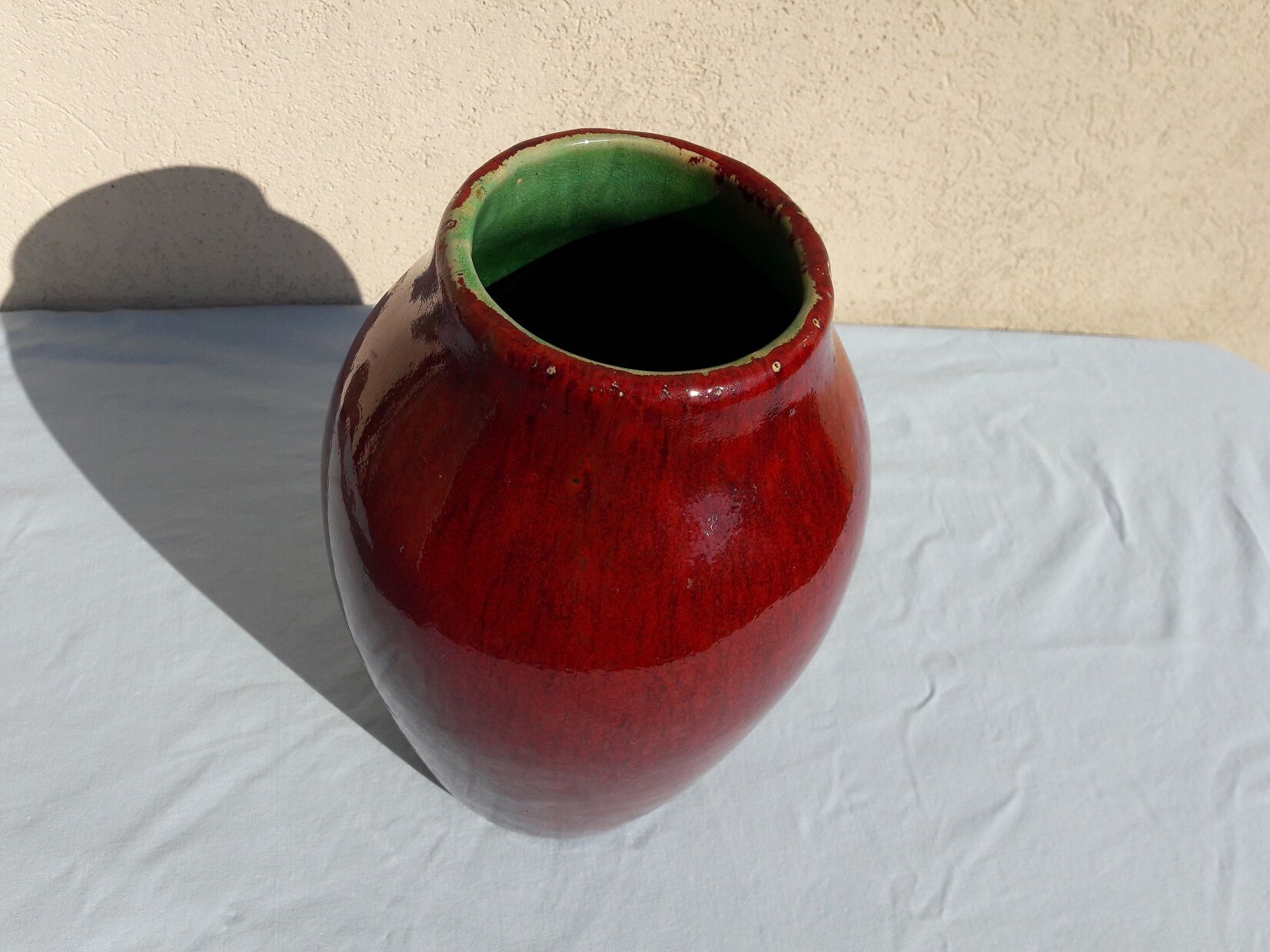 Burgundy vase