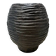 Handmade Ceramic Vase — Textured Bronze Glaze, 1970s