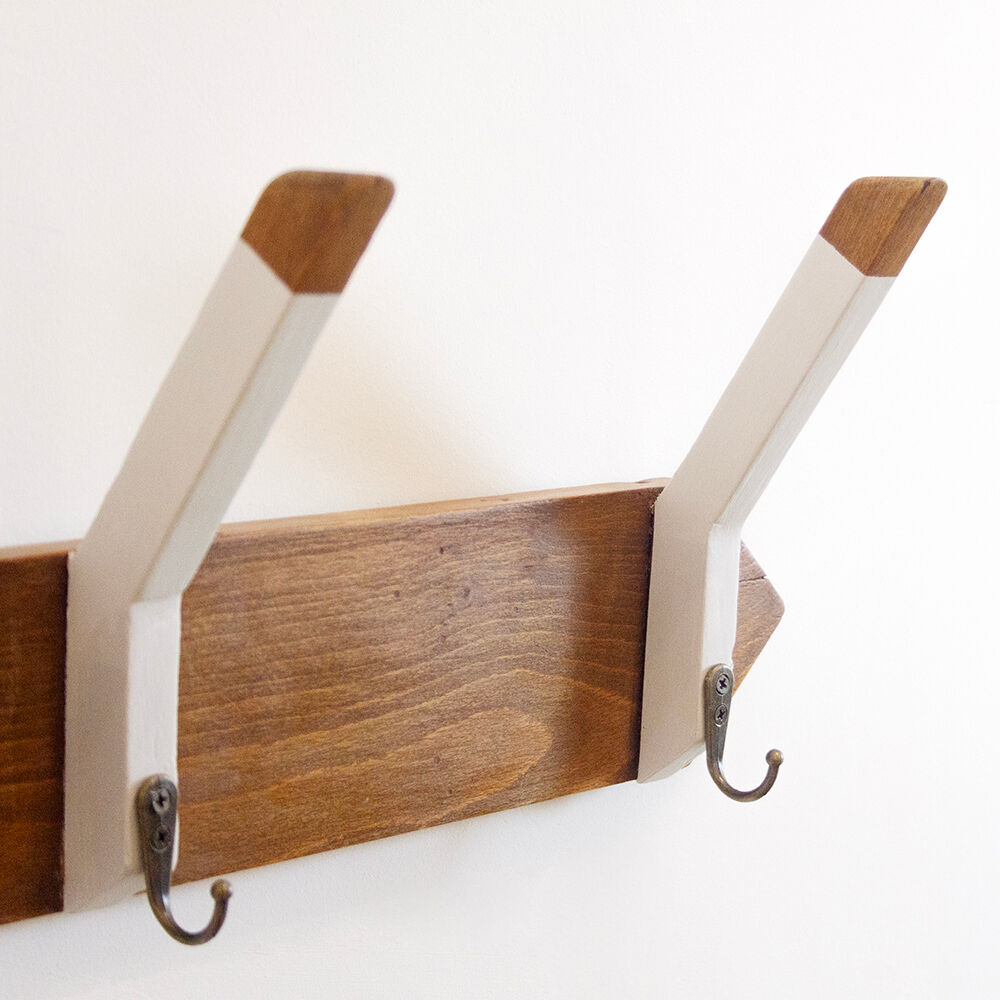 Art Deco Walnut Wall Coat Hanger, Spain, 1930's