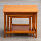 Scandinavian teak nesting coffee tables