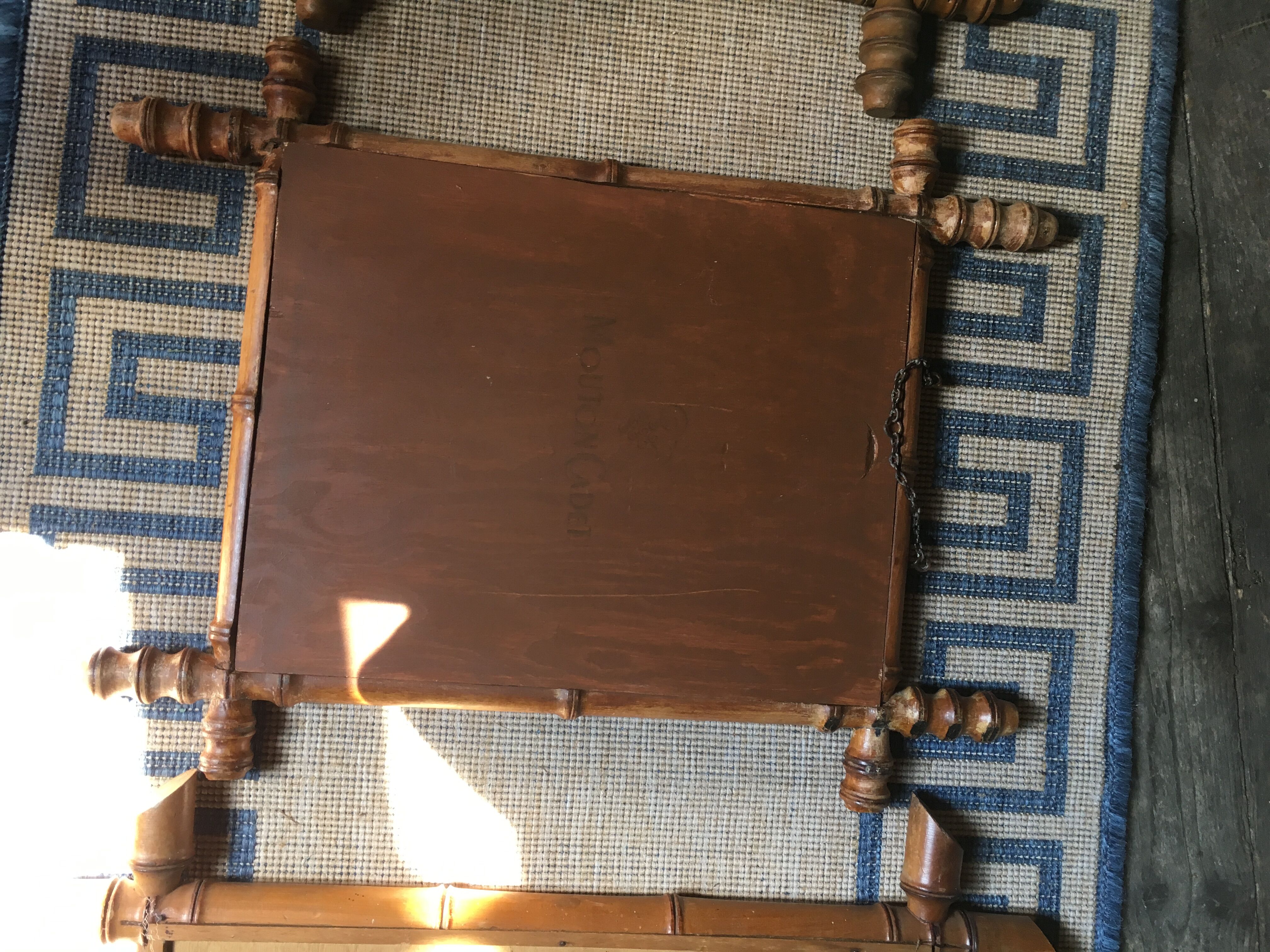 Lot of 4 antique mirrors with bamboo encadrment