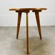Table d'appoint tripode pied compas vintage en bois années 50