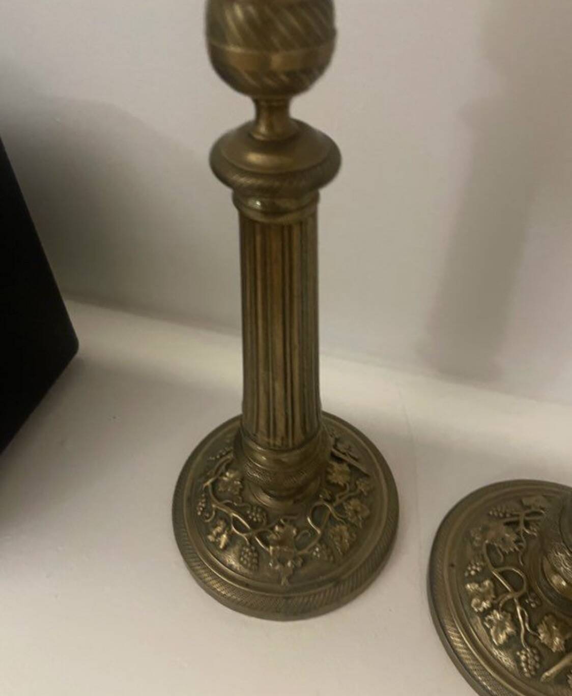 Pair of brass candlesticks