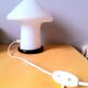 Vintage white Murano blown glass mushroom lamp