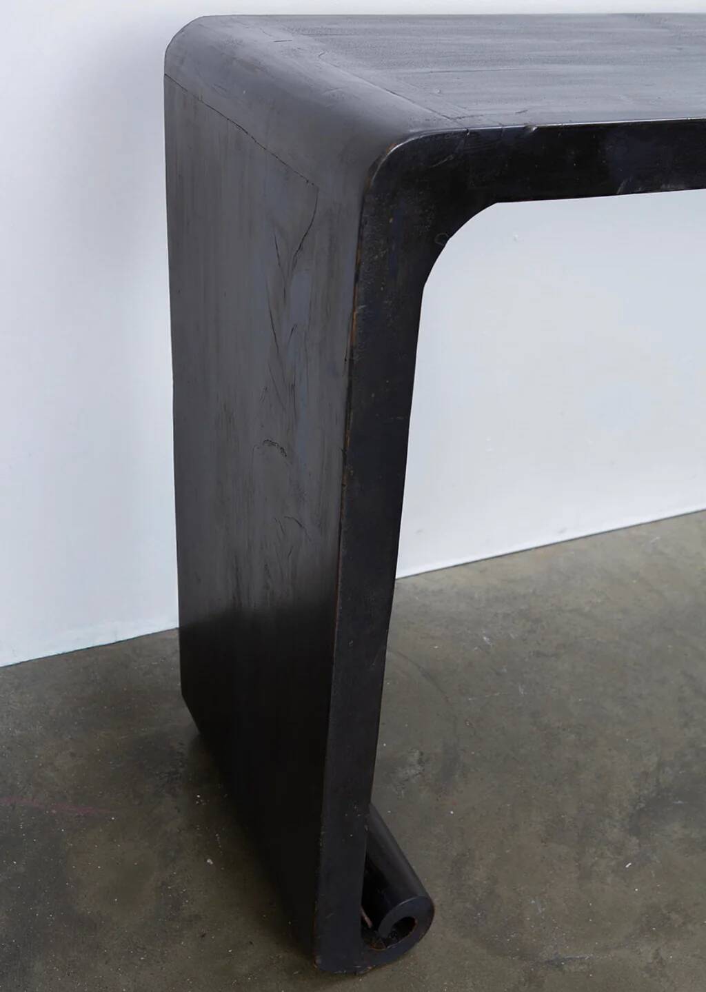 Vintage scroll legged console table