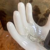 vintage ceramic and opaline hand lamp