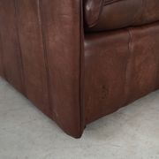 Fauteuil en cuir marron, design suisse, années 1970, fabrication : De Sede
