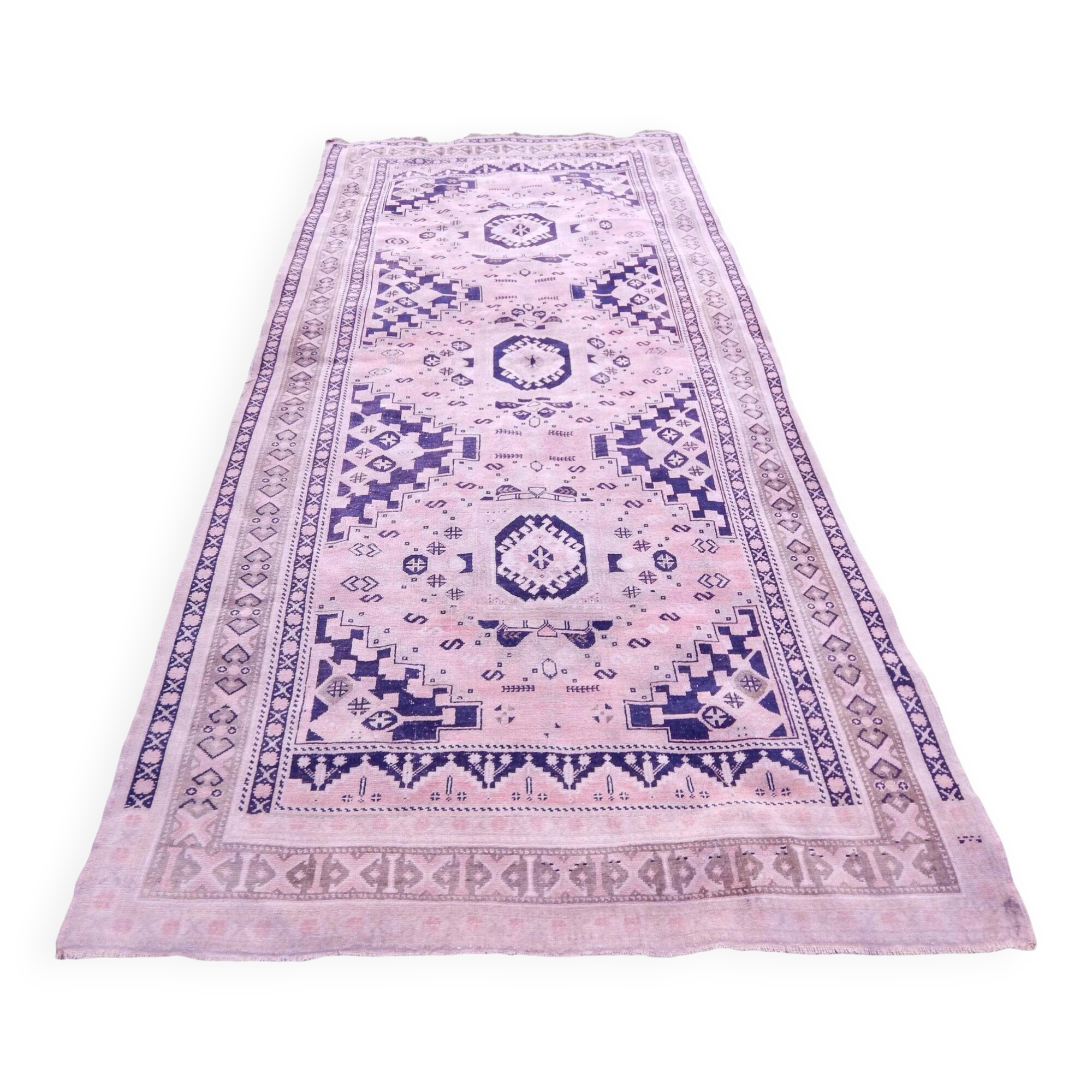 Vintage Turkish rug handmade 162x344 cm
