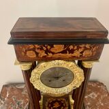 Pendant portico of period charles x, in marquetry butterfly and gilded bronze nineteenth