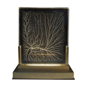 Lampe de bureau doré de Maison Jansen 1970