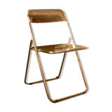 Deux chaises plexi fumé années 70