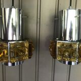 2 vintage chrome and orange plexi suspensions