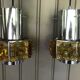 2 suspensions vintage chrome et plexi orange