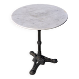 Marble and wrought iron bistro table