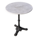 Marble and wrought iron bistro table