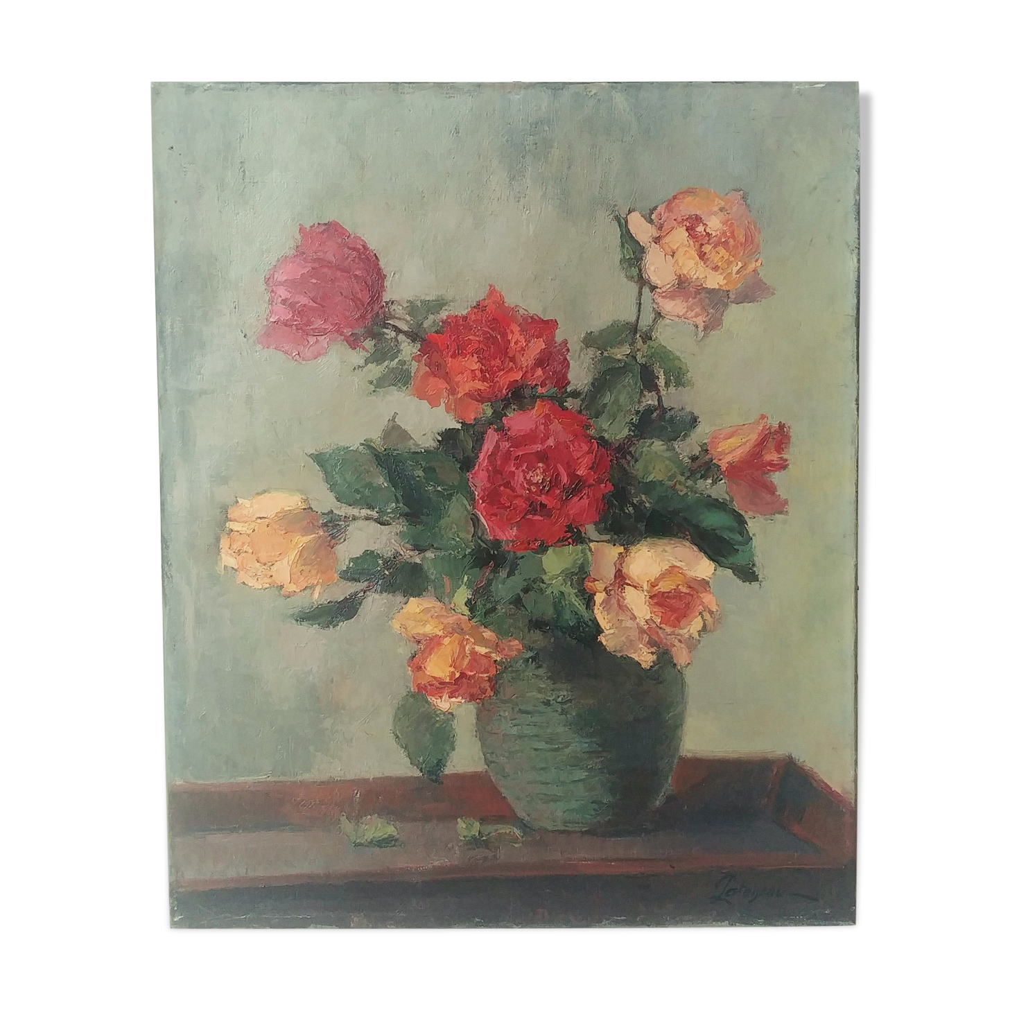 Still life with bouquet of flowers