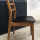 4 chaises années 60/70 bois et skaï noir